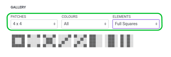 Big Blocks Filtered - 4x4 Full Squares